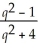 <strong>The domain of f(q)= is</strong> A) all real numbers B) all real numbers except 1 and -1 C) all real numbers except -4 D) all real numbers except -2 and 2 E) all real numbers except -1, 1, and -2