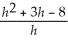 <strong>If f(x)= + 3x - 8,then =</strong> A) 0. B) 1. C) 2x + h + 3. D) 4x + 3h - 2. E)