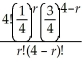 Under certain conditions,if two brown-eyed parents have exactly four children,the probability P that exactly r of them are blue-eyed is a function of r and is given by P(r)= . Find the probability that exactly thee children will be blue-eyed.