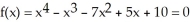 Use a graphing calculator to find all real roots of the given function.Round answers to two decimal places,if necessary: