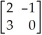 <strong>If A = where A is 2 × 2 and = i - 2j,then matrix A is given by</strong> A) B) C) D) E)