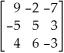 Find transpose of .