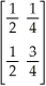 For the transition matrix T = ,find the probability of going from state 1 to state 2 after two steps.