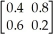 <strong>If = Is an initial state vector for the transition matrix T = ,compute the state vector )</strong> A) B) C) D) E)