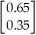 <strong>If = Is an initial state vector for the transition matrix T = ,compute the state vector )</strong> A) B) C) D) E)