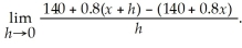 The length of a material increases as it is heated up according to the equation The rate at which the length is increasing is given by: Calculate this limit.