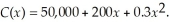 The cost C of producing x units of a certain product is given by Find C(x)and discuss what this means.