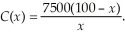 The cost C of processing exhaust gases so that you remove all but x percent of the pollutants is given by Find the values of x for which C < 0.Discuss the meaning of the results.