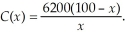 The cost C of processing exhaust gases so that you remove all but x percent of the pollutants is given by Find the values of x for which C < 0.Discuss the meaning of the results.