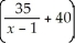The demand D for a product at price x is given by D = +40.Find and discuss what happens at x = 1.