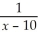Find the slope of the curve y = at the point (11,1).