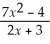 An equation of a vertical asymptote for the graph of y =   is