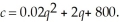 A manufacturer found that the total cost c of producing q units of a product is given by At what level of production will average cost be a minimum?