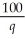 The demand function for a monopolist's product is p = 100 - 3q,where p is the price per unit (in dollars)for q units.If the average cost (in dollars)per unit for q units is = 4 + ,find the output q at which profit is maximized.