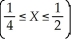 The random variable X has density function f(x)= Find (a)P and (b)P .