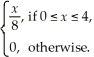 The random variable X has density function f(x)= Find the cumulative distribution function F over .