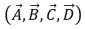 <strong>Four vectors all have the same magnitude.The angle \theta between adjacent vectors is 45 ° as shown.The correct vector equation is: </strong> A) B) C) D) E)