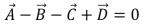 <strong>Four vectors all have the same magnitude.The angle \theta between adjacent vectors is 45 ° as shown.The correct vector equation is: </strong> A) B) C) D) E)