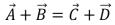 <strong>Four vectors all have the same magnitude.The angle \theta between adjacent vectors is 45 ° as shown.The correct vector equation is: </strong> A) B) C) D) E)