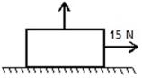 <strong>A box with a weight of 50 N rests on a horizontal surface.A person pulls horizontally on it with a force of 15 N and it does not move.To start it moving, a second person pulls vertically upward on the box.If the coefficient of static friction is 0.4, what is the smallest vertical force for which the box moves? </strong> A)5 N B)12 N C)20 N D)25 N E)35 N