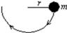 <strong>A small object of mass m, on the end of a light cord, is held horizontally at a distance r from a fixed support as shown.The object is then released.What is the tension in the cord when the object is at the lowest point of its swing? </strong> A)mg/2 B)mg C)2 mg D)3 mg E)mgr