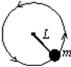 A ball of mass m, at one end of a string of length L, rotates in a vertical circle just fast enough to prevent the string from going slack at the top of the circle.Assuming mechanical energy is conserved, the speed of the ball at the bottom of the circle is: