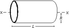 <strong>The rotational inertia of a thin cylindrical shell of mass M, radius R, and length L about its central axis (X - X')is: </strong> A)MR<sup>2</sup>/2 B)ML<sup>2</sup>/2 C)ML<sup>2</sup> D)MR<sup>2</sup> E)none of these