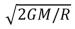 <strong>An object is dropped from an altitude of one Earth radius above Earth's surface.If M is the mass of Earth and R is its radius, the speed of the object just before it hits Earth, neglecting air resistance, is given by:</strong> A) B) C) D) E)