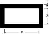 <strong>The figure shows a rectangular brass plate at 0°C in which there is cut a rectangular hole of dimensions indicated.If the temperature of the plate is raised to 150°C: </strong> A)x will increase and y will decrease B)both x and y will decrease C)x will decrease and y will increase D)both x and y will increase E)the changes in x and y depend on the dimension z