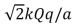<strong>Two particles with charges Q and -Q are fixed at the vertices of an equilateral triangle with sides of length a.If k = 1/4 \pi , the work required to move a particle with a charge q from the other vertex to the center of the line joining the fixed charges is: </strong> A)0 B)kQq/a C)kQq/a<sup>2</sup> D)2kQq/a E)