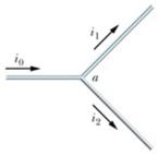 <strong>This figure shows a junction.What is true of the currents?  </strong> A)i<sub>1</sub> = i<sub>0</sub> + i<sub>2</sub> B)i<sub>2</sub>= i<sub>0</sub> + i<sub>1</sub> C)i<sub>0</sub> = i<sub>1</sub> - i<sub>2</sub> D)i<sub>1</sub> = i<sub>0</sub> - i<sub>2</sub> E)i<sub>0</sub> = i<sub>2</sub>- i<sub>1</sub> <div style=padding-top: 35px> 
