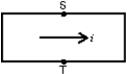 <strong>The current is from left to right in the conductor shown.The magnetic field is into the page and point S is at a higher potential than point T.The charge carriers are:  </strong> A)positive B)negative C)neutral D)absent E)moving near the speed of light <div style=padding-top: 35px> 
