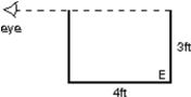 <strong>The rectangular metal tank shown is filled with an unknown liquid.The observer, whose eye is level with the top of the tank, can just see corner E.The index of refraction of this liquid is: </strong> A)1.75 B)1.67 C)1.50 D)1.33 E)1.25