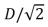 <strong>In a Young's double-slit experiment, the slit separation is doubled.To maintain the same fringe spacing on the screen, the screen-to-slit distance D must be changed to:</strong> A)D/2 B)   C)   D)2D E)4D <div style=padding-top: 35px> 