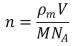 <strong>If ρ<sub>m</sub> is the mass density of a conducting material, V its volume, M its molar mass, and N<sub>A</sub> Avogadro's number, the number density n of conduction electrons in the material is given by:</strong> A) B) C) D) E)