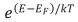 <strong>For a metal at absolute temperature T, with Fermi energy E<sub>F</sub>, the occupancy probability is given by:</strong> A) B) C) D) E)