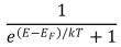 <strong>For a metal at absolute temperature T, with Fermi energy E<sub>F</sub>, the occupancy probability is given by:</strong> A) B) C) D) E)