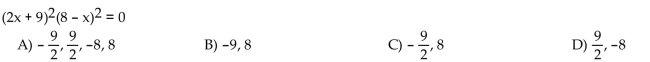 Solve the polynomial equation.