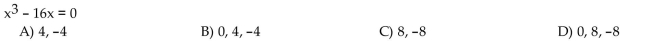 Solve the polynomial equation by factoring.