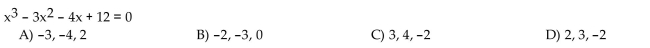 Solve the polynomial equation by factoring.