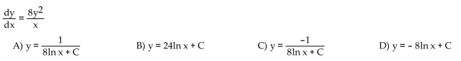 Solve the differential equation.
