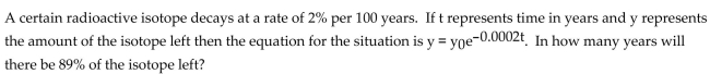 <strong>Solve the problem. </strong> A) 550 years B) 583 years C) 1100 years D) 244 years