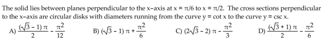 Find the volume of the described solid.