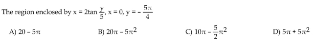 Find the volume of the solid generated by revolving the region about the y-axis.