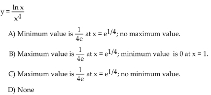 Find the extreme values of the function and where they occur.