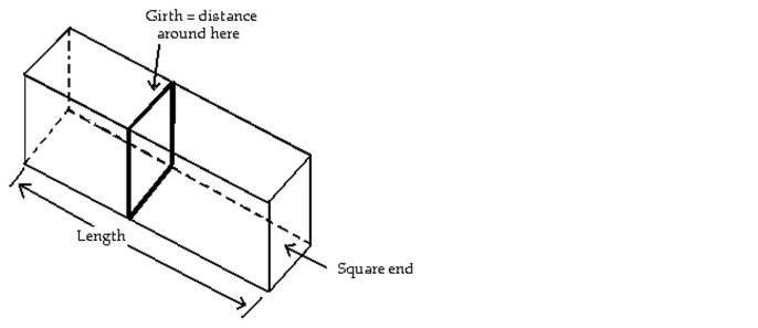 Solve the problem. -A private shipping company will accept a box for domestic shipment only if the sum of its length and girth (distance around) does not exceed 90 in. What dimensions will give a box with a square end the largest possible Volume?  