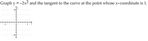 Graph the equation and its tangent.