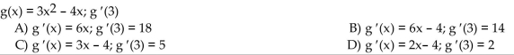 Calculate the derivative of the function. Then find the value of the derivative as specified.