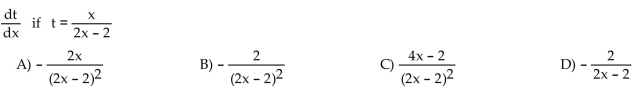 Find the indicated derivative.