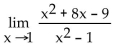 <strong>Find the limit, if it exists. </strong> A) Does not exist B) 5 C) 0 D) - 4